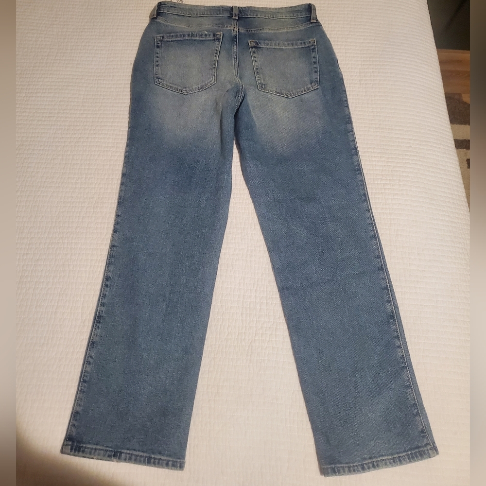 Hollister Women's Straight Leg Jeans - Light Blue - Picture 5 of 6
